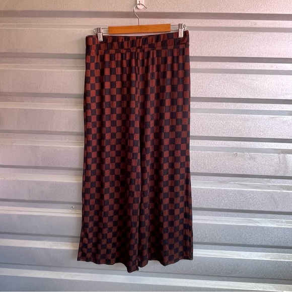 Dressed in LALA Pants - Dressed in LALA checkered wide leg pull on pant
